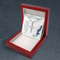 To my Dear Friend: Artisan Crafted Cross Necklace with Ball Chain & Heartfelt Message Card, Meaningful Jewelry Gift