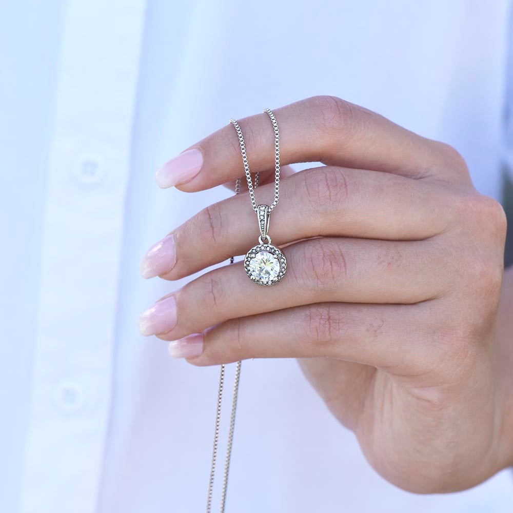 To My Sister: Eternal Hope Necklace with Birthday Message Card, Meaningful Jewelry Gift