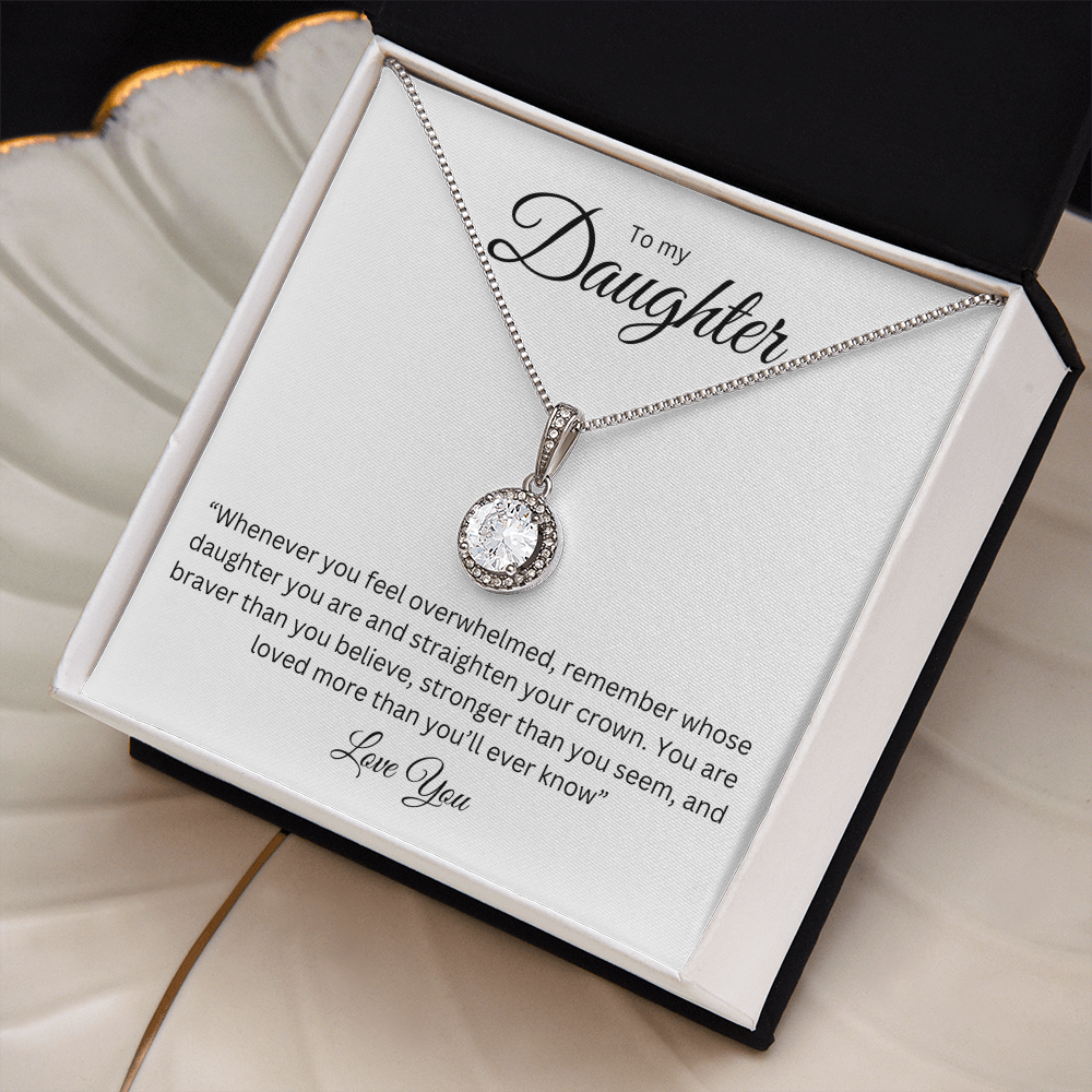To My Daughter: Eternal Hope Necklace with Inspirational Message Card