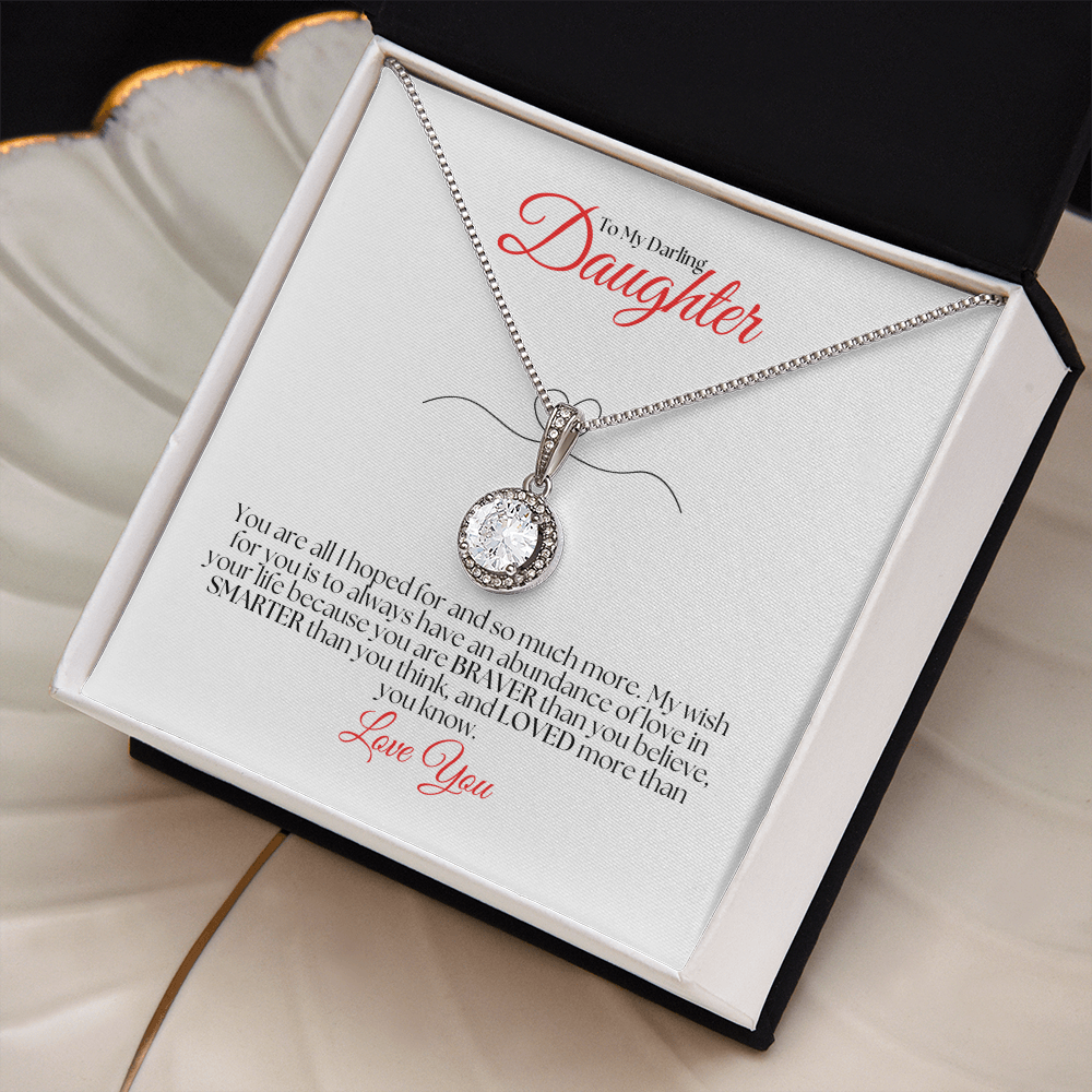 To my Daughter, Eternal Hope Necklace with Heartfelt Message Card, Meaningful Jewelry Gift