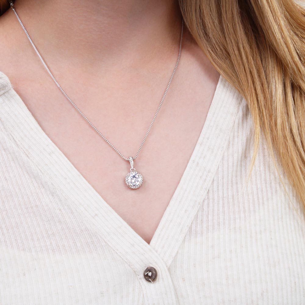 To My Daughter: Eternal Hope Necklace with Graduate Message Card, Meaningful Jewelry Gift