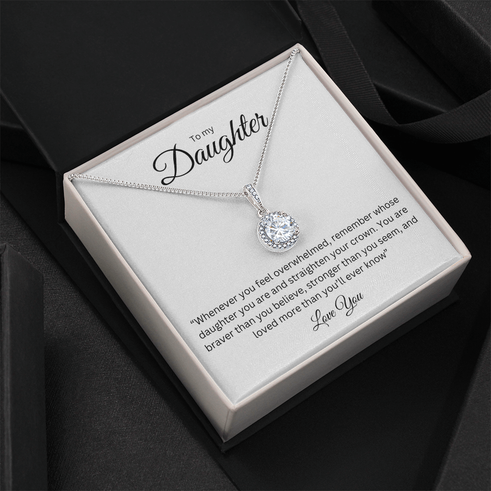 To My Daughter: Eternal Hope Necklace with Inspirational Message Card