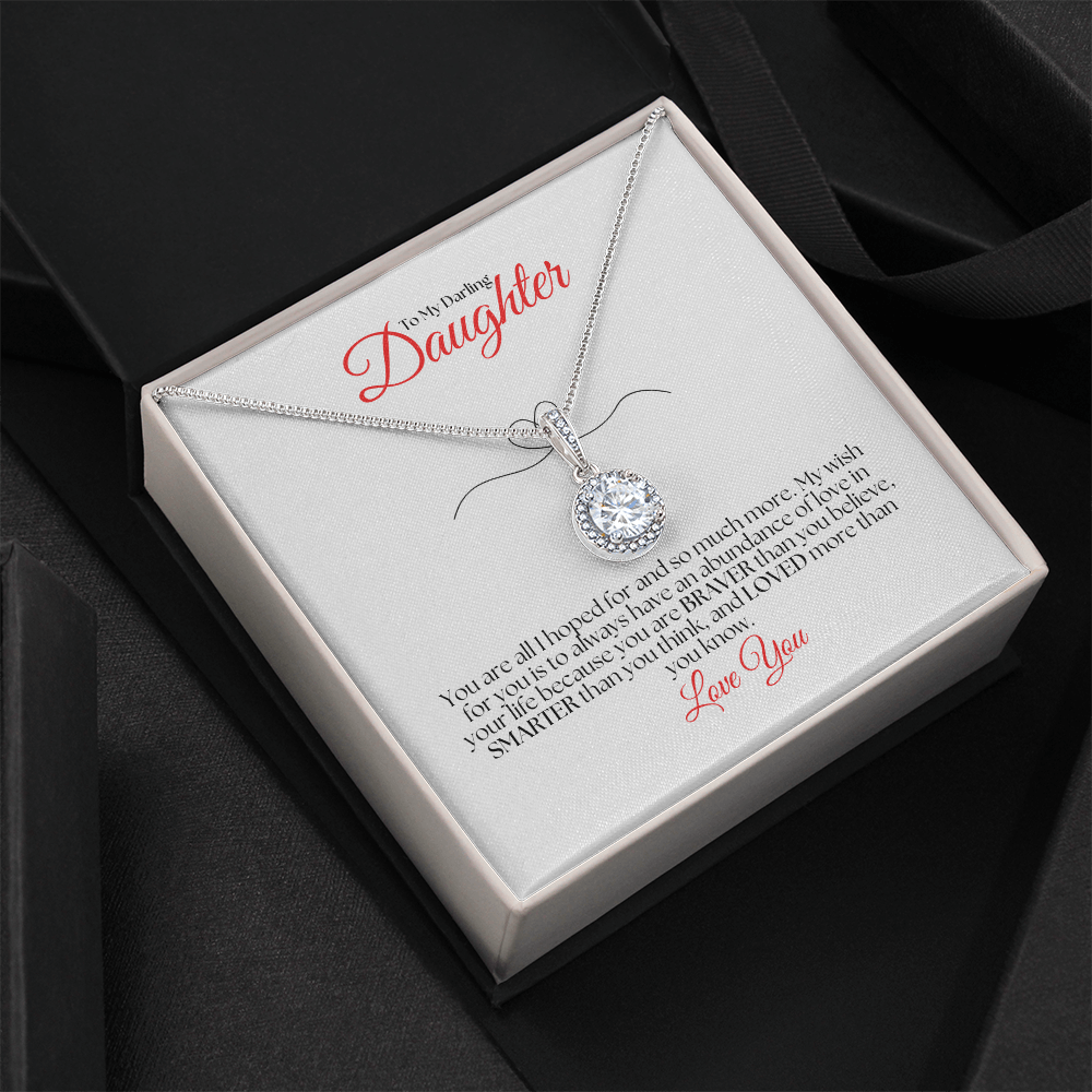 To my Daughter, Eternal Hope Necklace with Heartfelt Message Card, Meaningful Jewelry Gift