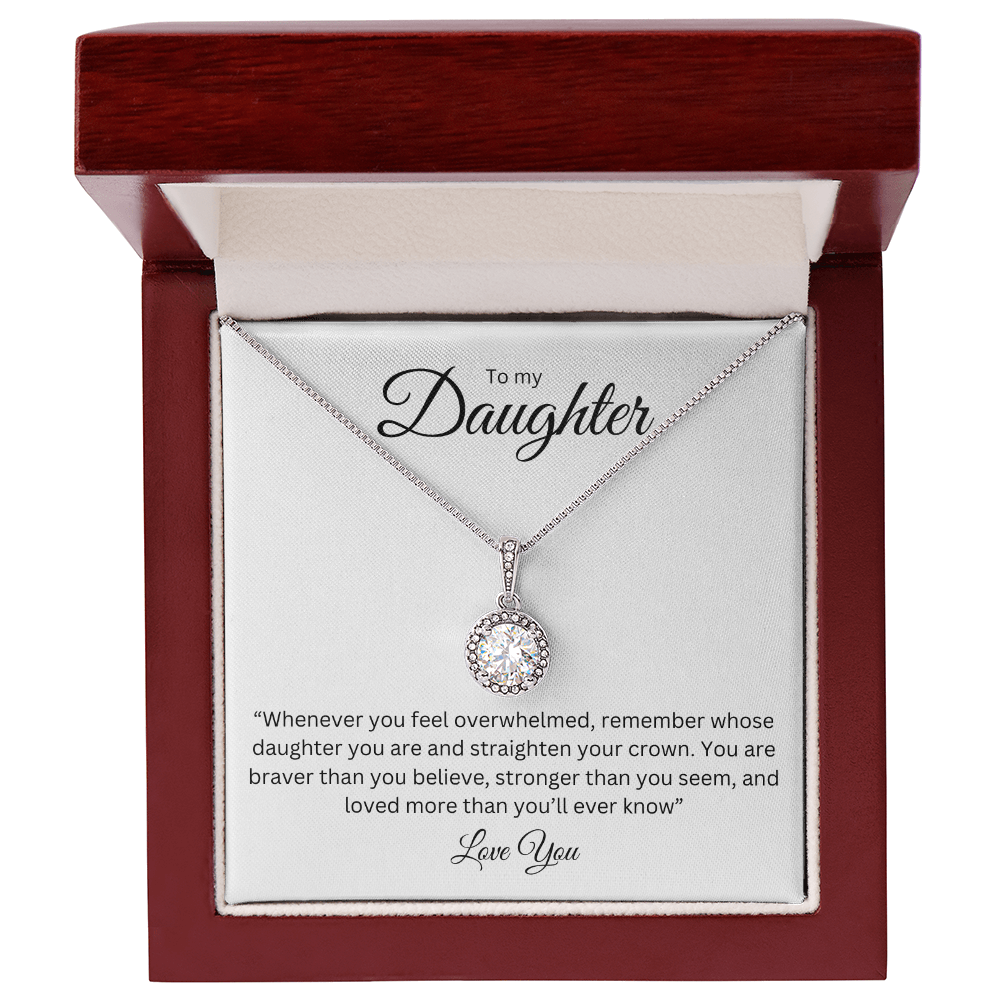 To My Daughter: Eternal Hope Necklace with Inspirational Message Card