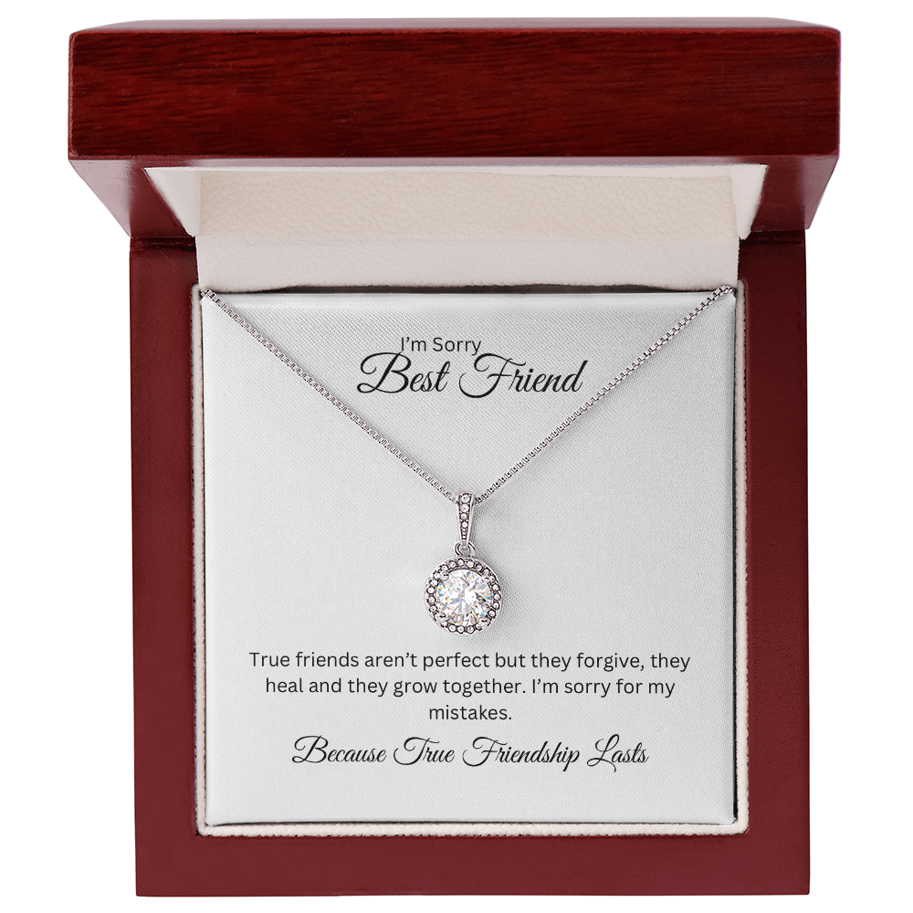 I'm Sorry, Best Friend, Eternal Hope Necklace with Heartfelt Card, Meaningful Jewelry Gift
