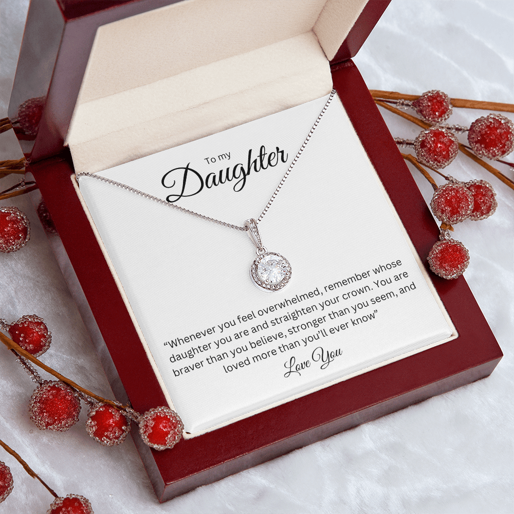 To My Daughter: Eternal Hope Necklace with Inspirational Message Card