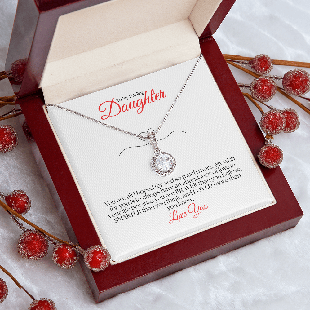 To my Daughter, Eternal Hope Necklace with Heartfelt Message Card, Meaningful Jewelry Gift