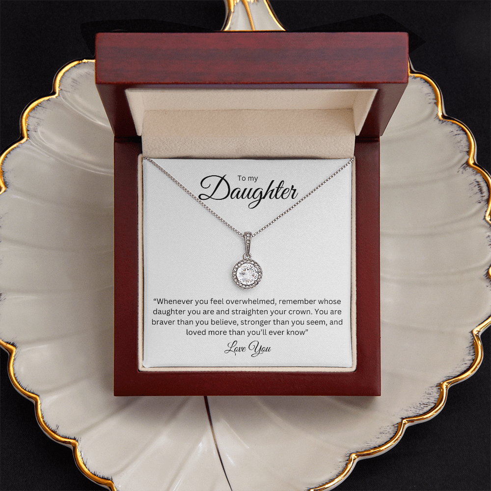 To My Daughter: Eternal Hope Necklace with Inspirational Message Card