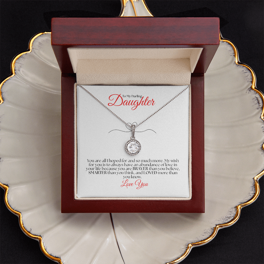 To my Daughter, Eternal Hope Necklace with Heartfelt Message Card, Meaningful Jewelry Gift