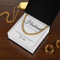 To My Husband: Cuban Link Chain with Heartfelt Message Card