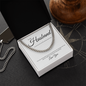 To My Husband: Cuban Link Chain with Heartfelt Message Card