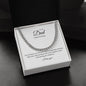 To My Dad: Cuban Link Chain with Birthday Message Card, Meaningful Jewelry Gift