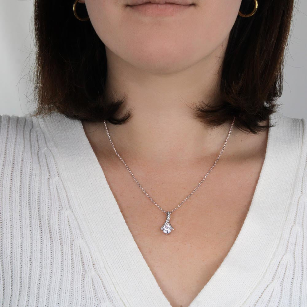 To my Wife, Alluring Beauty Necklace, Heartfelt Message Card, Meaningful Jewelry Gift