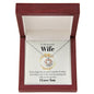 To My Wife, Crown Pendant Necklace with Heartfelt Message Card, Romantic Jewelry Gift