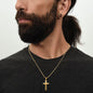 To My Son: Personalized Cross Necklace and Snake Chain with Graduate Message Card, Meaningful Jewelry Gift