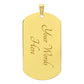 To My Husband: Luxury Graphic Dog Tag Necklace with heartfelt message