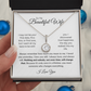 To my Beautiful Wife, Eternal Hope Necklace with Heartfelt Message Card, Meaningful Jewelry Gift