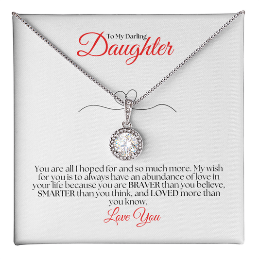 To my Daughter, Eternal Hope Necklace with Heartfelt Message Card, Meaningful Jewelry Gift