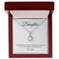 To My Daughter: Eternal Hope Necklace with Graduate Message Card, Meaningful Jewelry Gift