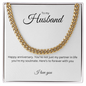 To My Husband: Cuban Link Chain with anniversary Message Card, Meaningful Jewelry Gift