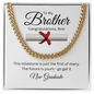 To My Brother: Cuban Link Chain with Diploma Message Card, Meaningful Jewelry Gift