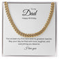 To My Dad: Cuban Link Chain with Birthday Message Card, Meaningful Jewelry Gift