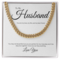 To My Husband: Cuban Link Chain with Heartfelt Message Card