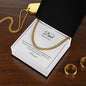 To My Dad: Cuban Link Chain with Birthday Message Card, Meaningful Jewelry Gift
