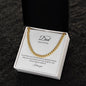To My Dad: Cuban Link Chain with Birthday Message Card, Meaningful Jewelry Gift