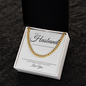 To My Husband: Cuban Link Chain with Heartfelt Message Card