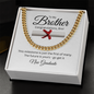 To My Brother: Cuban Link Chain with Diploma Message Card, Meaningful Jewelry Gift
