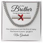 To My Brother: Cuban Link Chain with Diploma Message Card, Meaningful Jewelry Gift