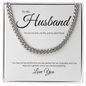 To My Husband: Cuban Link Chain with Heartfelt Message Card