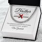 To My Brother: Cuban Link Chain with Diploma Message Card, Meaningful Jewelry Gift