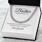 To My Brother, Cuban Link Chain with Graduation Message Card, Meaningful Jewelry Gift