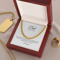 To My Dad: Cuban Link Chain with Birthday Message Card, Meaningful Jewelry Gift