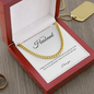 To My Husband: Cuban Link Chain with anniversary Message Card, Meaningful Jewelry Gift