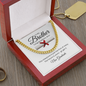 To My Brother: Cuban Link Chain with Diploma Message Card, Meaningful Jewelry Gift