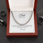 To My Dad: Cuban Link Chain with Birthday Message Card, Meaningful Jewelry Gift