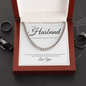To My Husband: Cuban Link Chain with Heartfelt Message Card