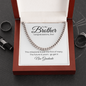 To My Brother, Cuban Link Chain with Graduation Message Card, Meaningful Jewelry Gift