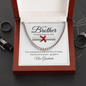 To My Brother: Cuban Link Chain with Diploma Message Card, Meaningful Jewelry Gift