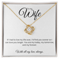 To My Wife Love Knot Necklace - Romantic Gift with Heartfelt Message Card