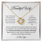 To my Beautiful Wife: Love Knot Necklace with Heartfelt Message Card, Meaningful Jewelry Gift