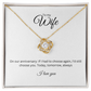 To My Wife Love Knot Necklace - Anniversary Gift with Heartfelt Message Card