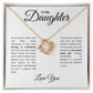 To my Daughter: Love Knot Necklace with Heartfelt Message Card, Meaningful Jewelry Gift