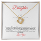 To my Daughter, Love Knot Necklace with Heartfelt Message Card, Meaningful Jewelry Gift