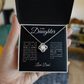 To my Daughter: Love Knot Necklace with Heartfelt Message Card, Meaningful Jewelry Gift