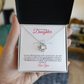 To my Daughter, Love Knot Necklace with Heartfelt Message Card, Meaningful Jewelry Gift