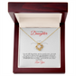 To my Daughter, Love Knot Necklace with Heartfelt Message Card, Meaningful Jewelry Gift